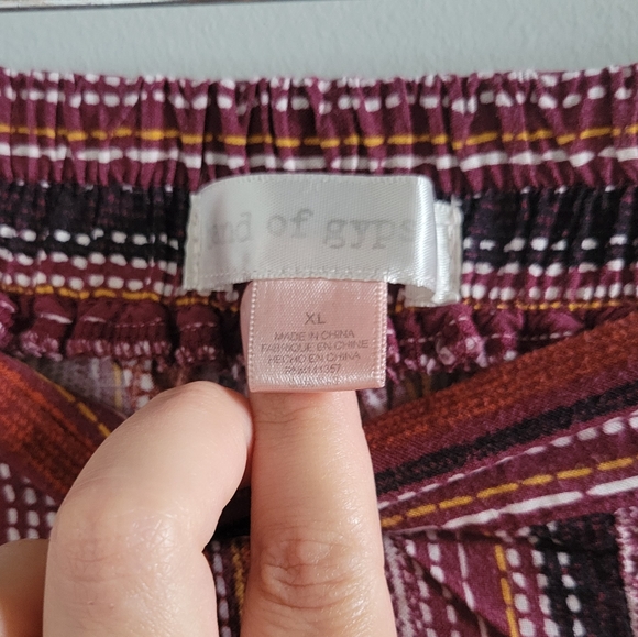 Band of Gypsies Pull On Striped Palazzo Pants High Rise Wide Leg Women Size XL - Picture 3 of 5